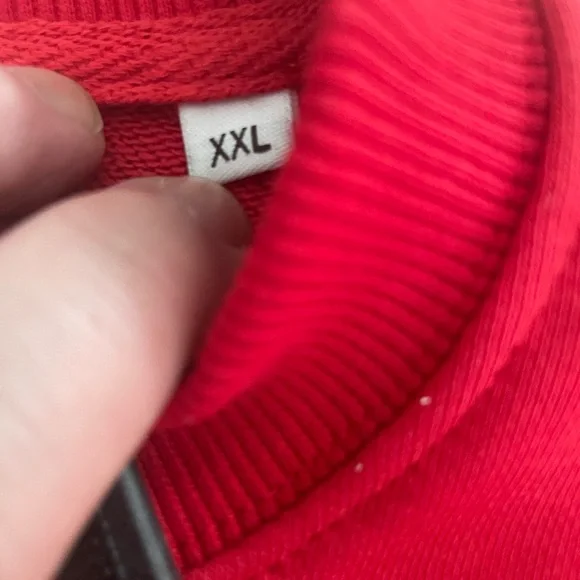 New with Tags. Mens Burberry Red Crewneck Pullover Size 2XL. - Picture 7 of 11